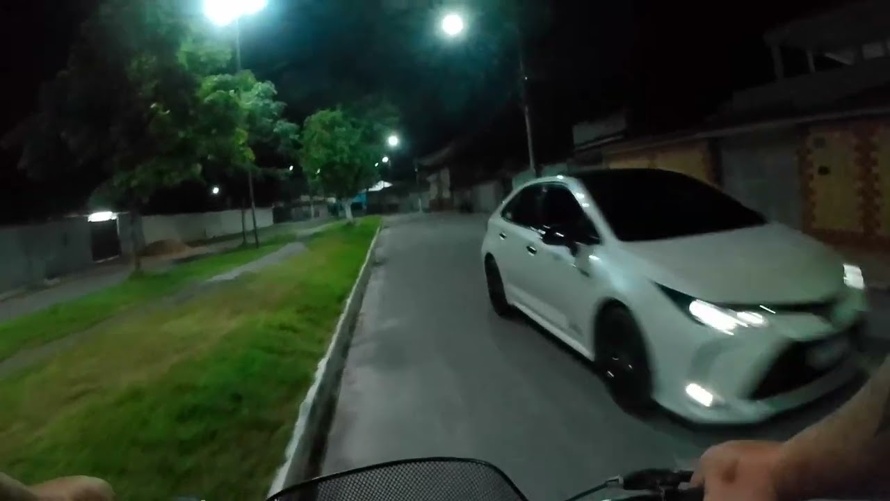 Bikevlog noturno filmado com a câmera de ação viran v9 em 2,7k60fps.