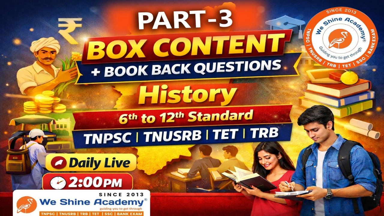 🔥 Part - 3 History Box Content + Book Back Questions | 6th–12th Std | TNPSC 2026 Preparation