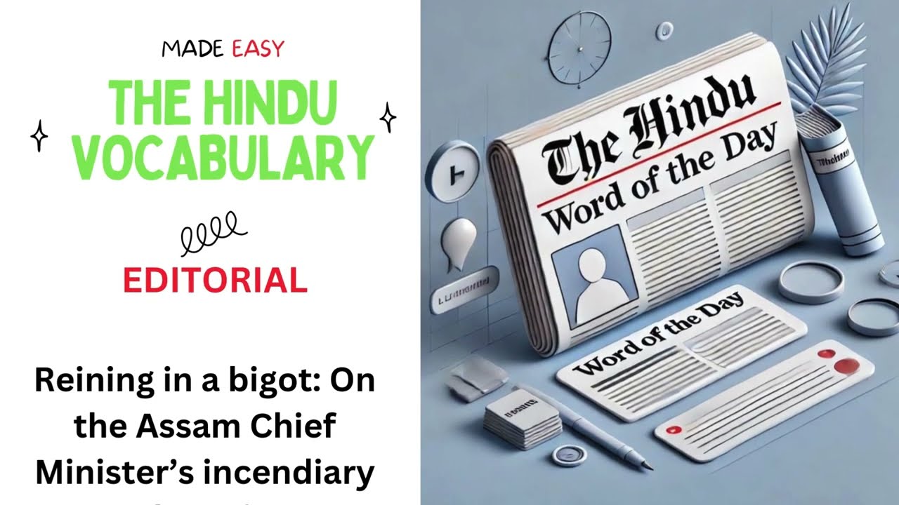 Master Vocabulary from the Hindu Editorial: Reining in a bigot|12th February 2026