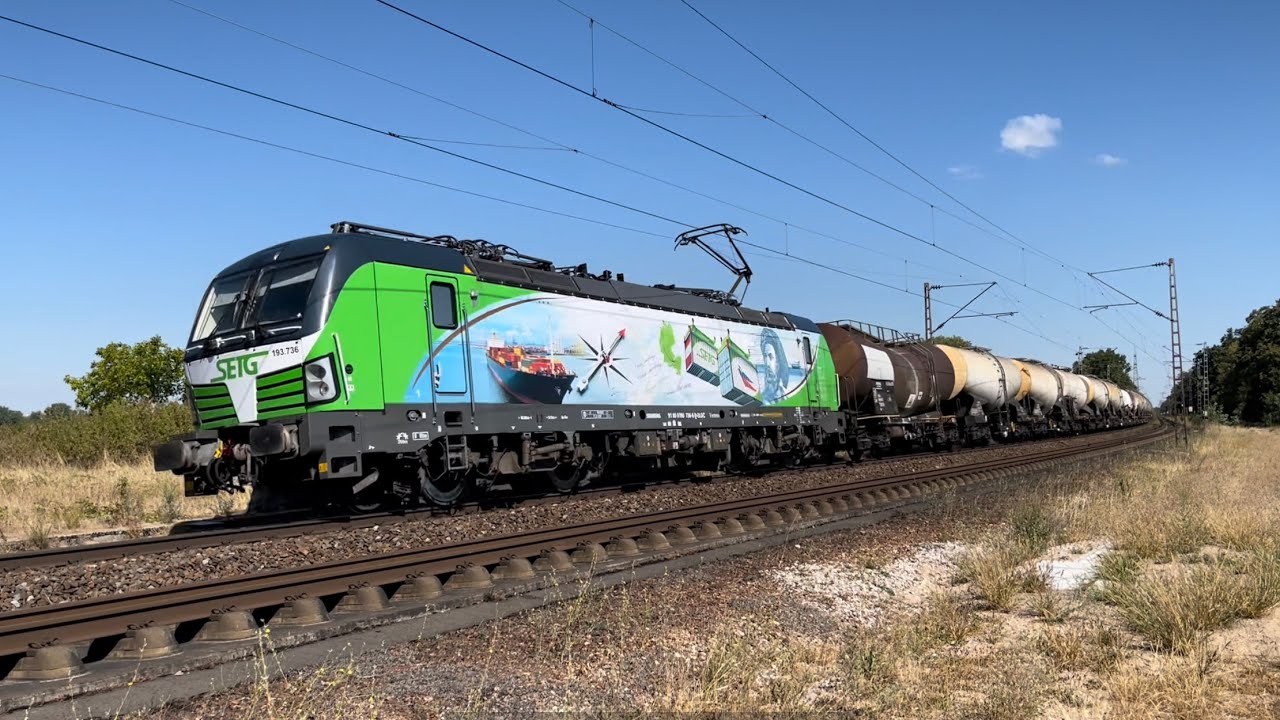 Zugverkehr/Trains at Waghäusel 13.08.22