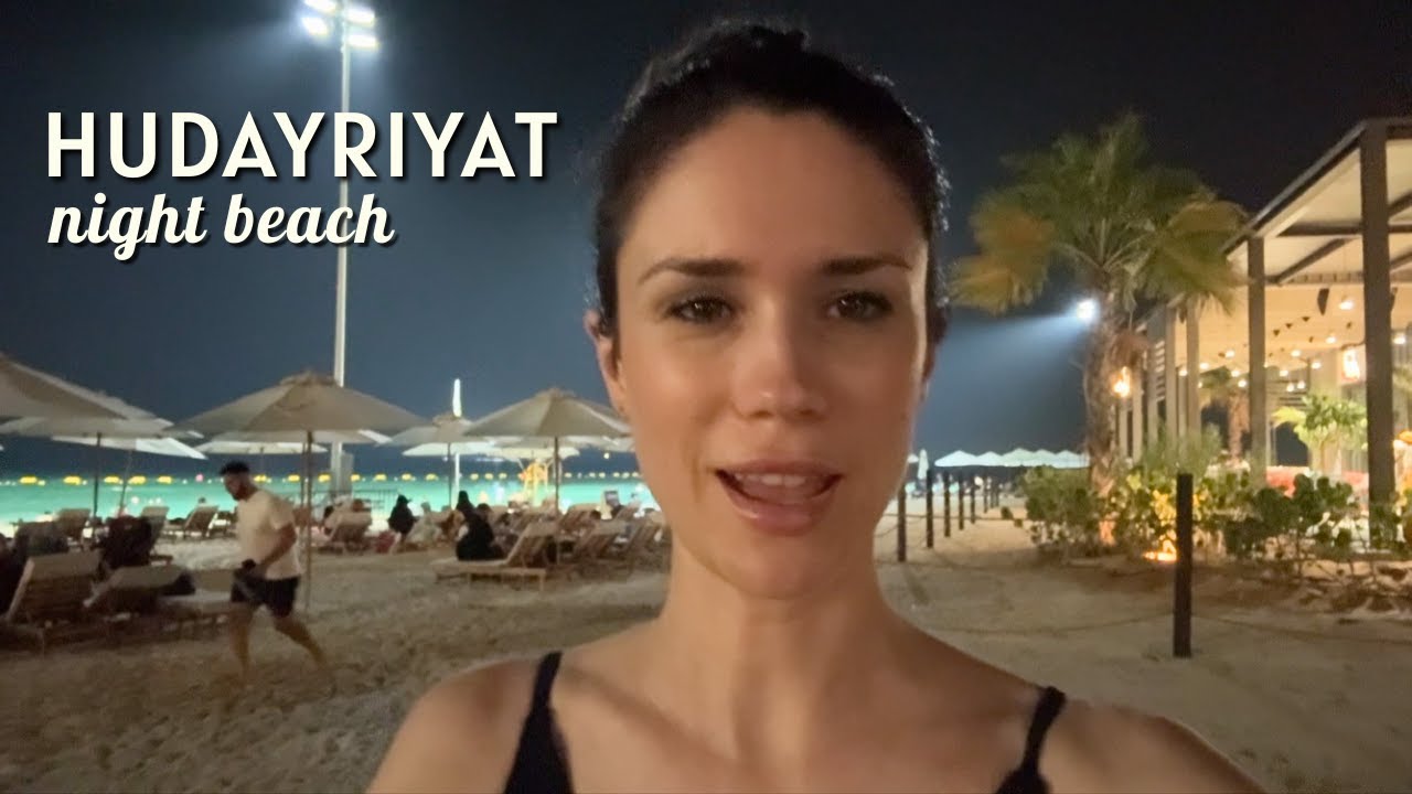 New Abu Dhabi night beach (Hudayriyat island)
