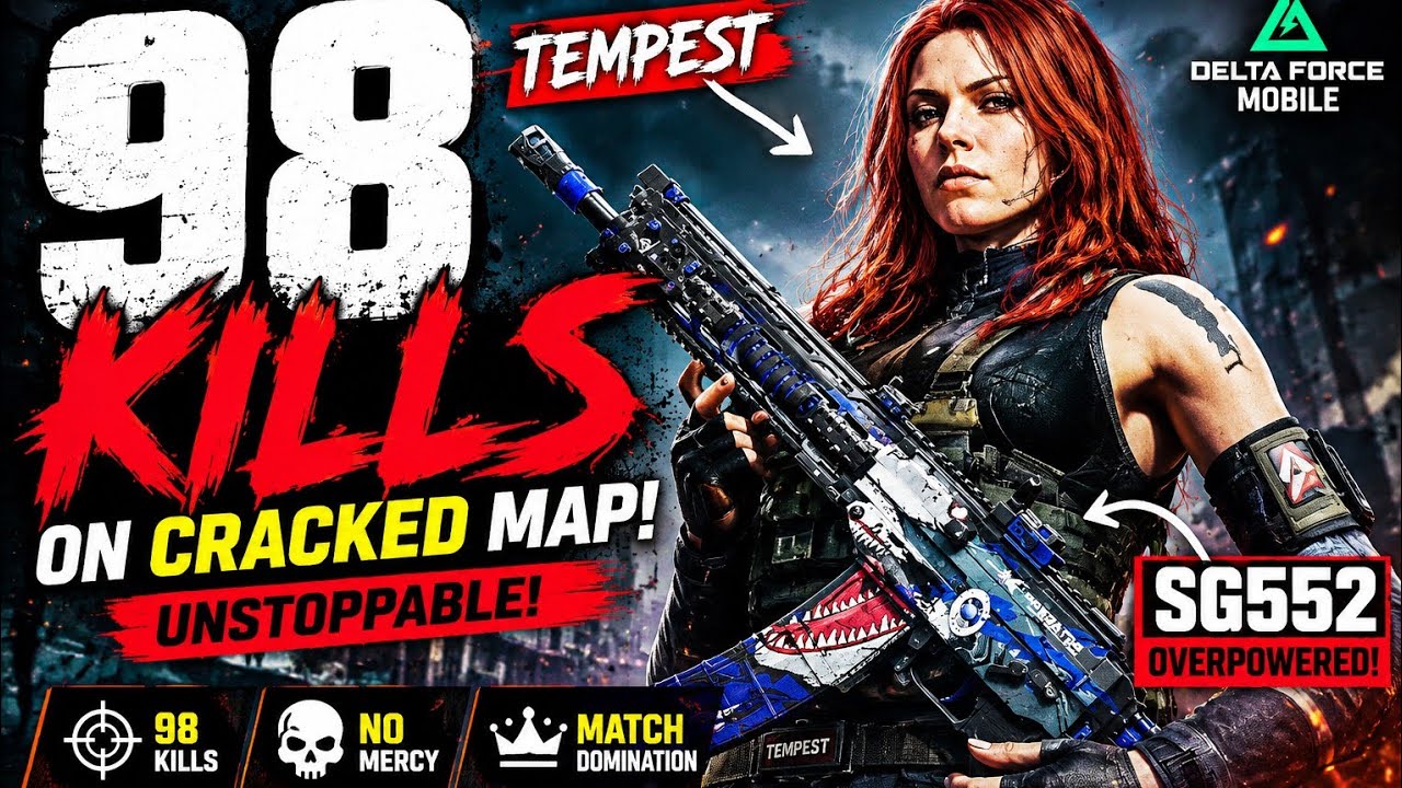 98 KILLS with the SG552 😱 Tempest DOMINATES Cracked! | Delta Force Mobile Gameplay