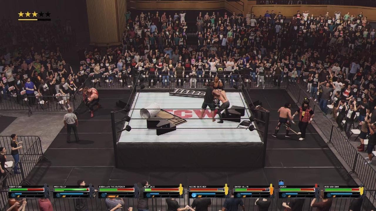 WWE 2K25 8 man death match