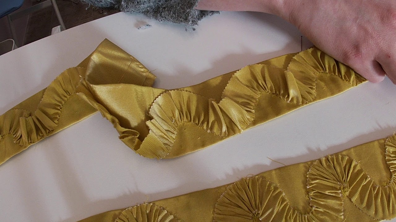 1760s Sack Back - making the trim for the robings