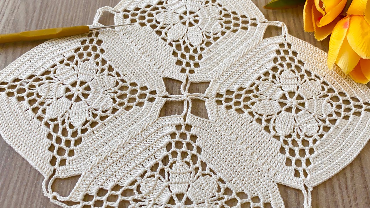The Most Beautiful and Easy Crochet Square Motif Pattern🌿 Tutorial for Beginners
