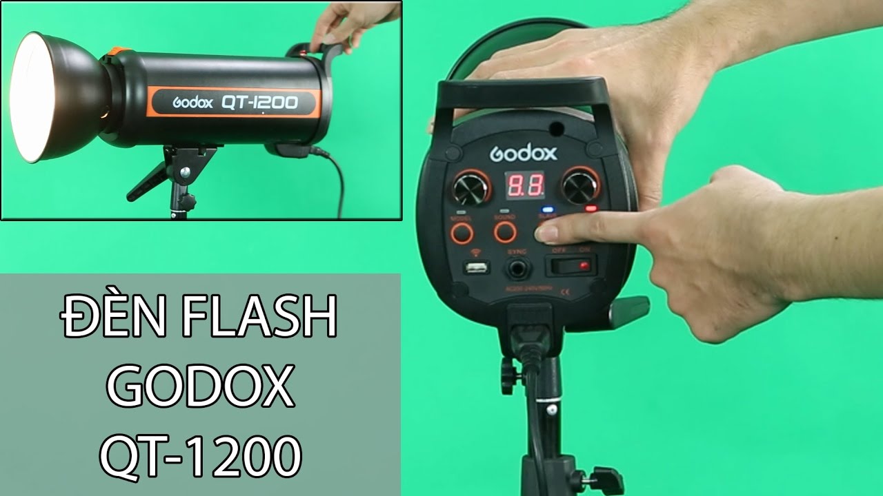Đ&egrave;n flash chụp ảnh studio c&ocirc;ng suất lớn Godox QT-1200