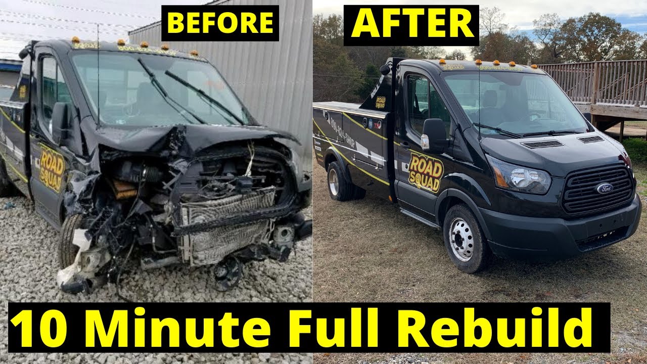 Rebuilding a Salvage Ford Transit in 10 Minutes like throtl