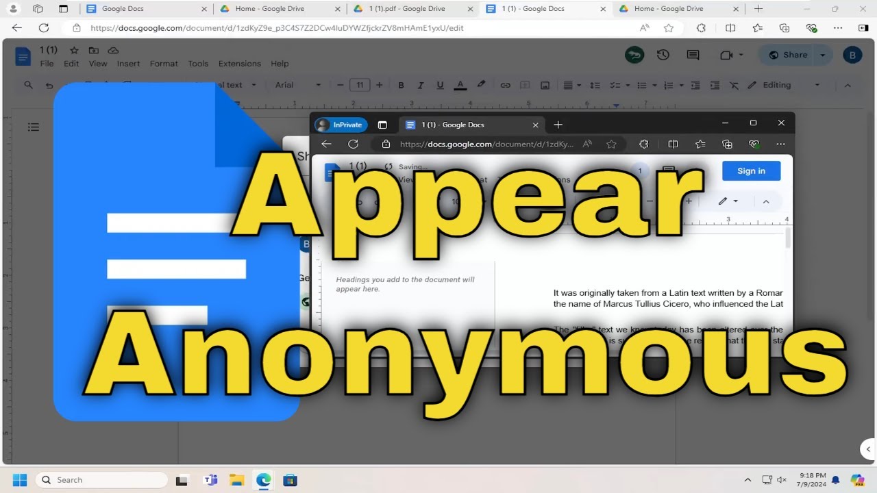 How to Appear Anonymous on Google Docs [Guide]
