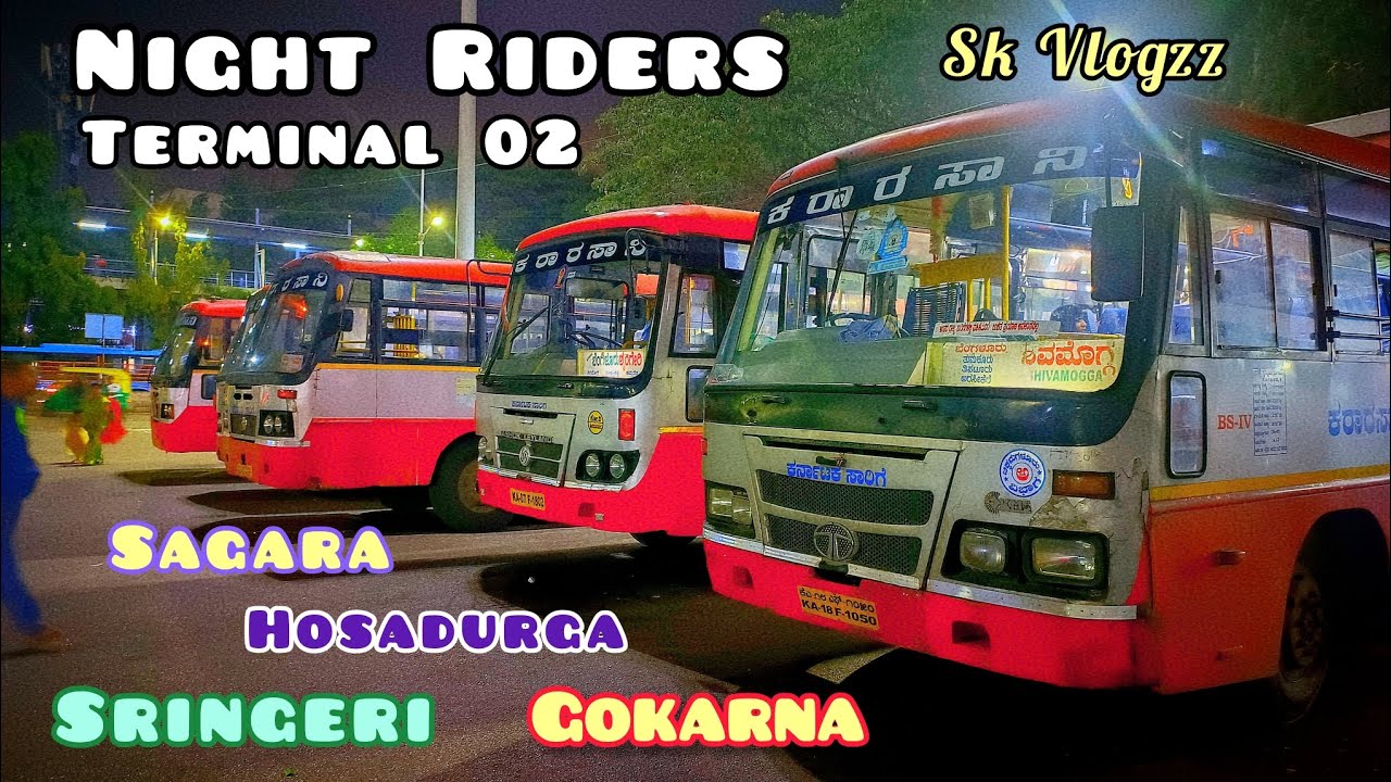 Majestic Terminal 2 | Night Riders | Sagara, Sringeri, Gokarna | #vlogs #ksrtc #volvo #bangalore