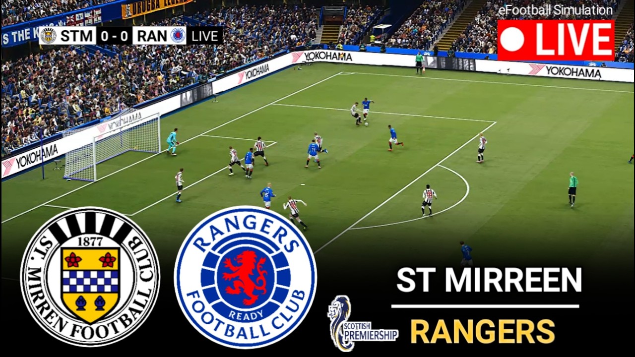 🔴LIVE- St. Mirren vs Rangers l Scottish Premiership 2026 l eFootball Pes 21 Game Video Simulation