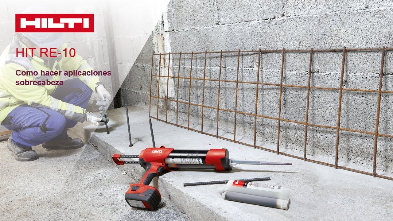 Hilti HIT-RE 10 Como hacer aplicaciones sobrecabeza