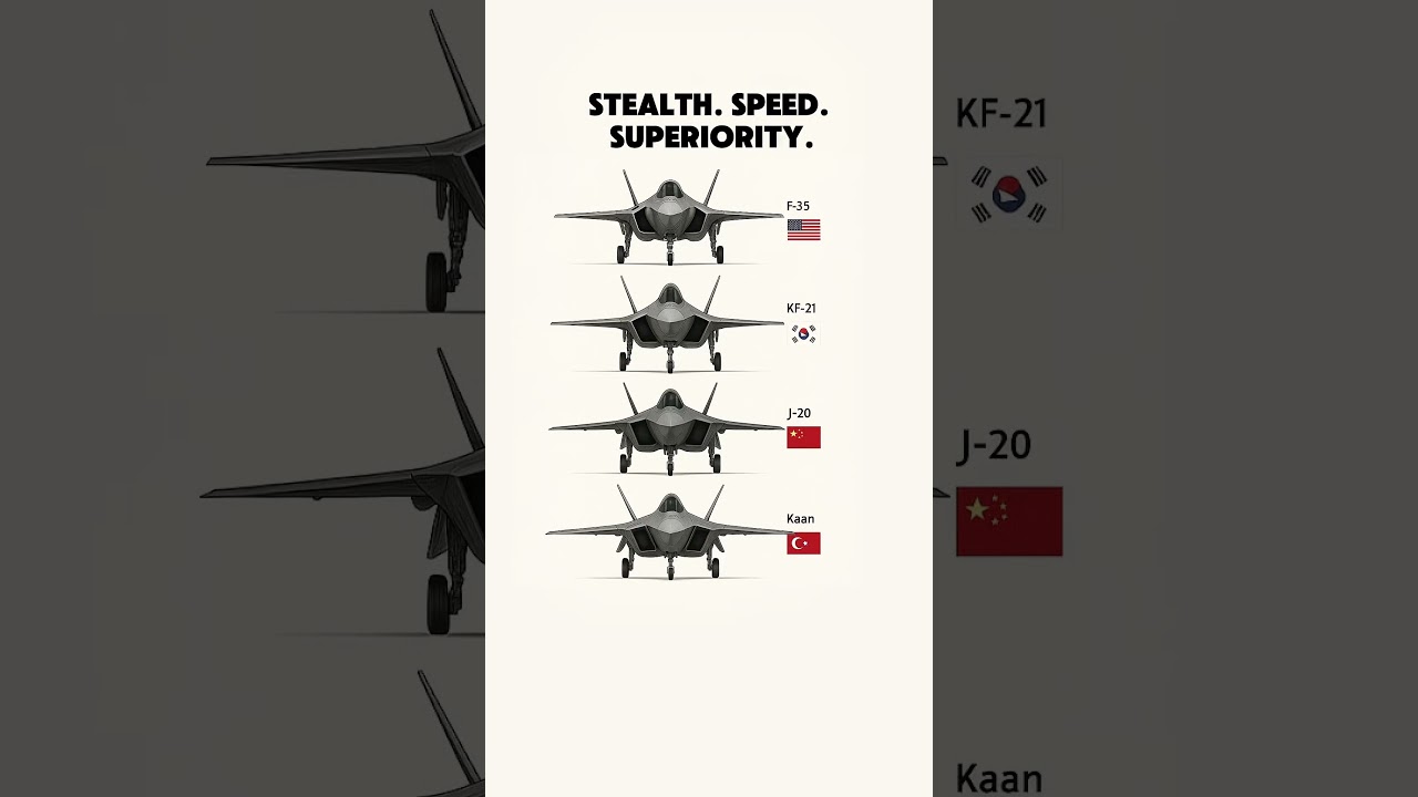 F-35 vs J-20 vs KF-21 vs KAAN: The 5th Gen Face-Off