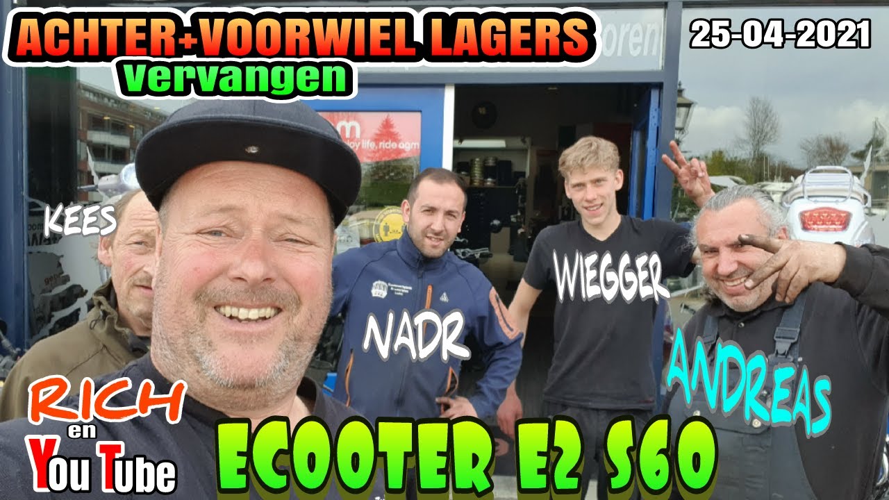 🇳🇱ECOOTER E2 S60 Voor en achterwiellagers vervangen