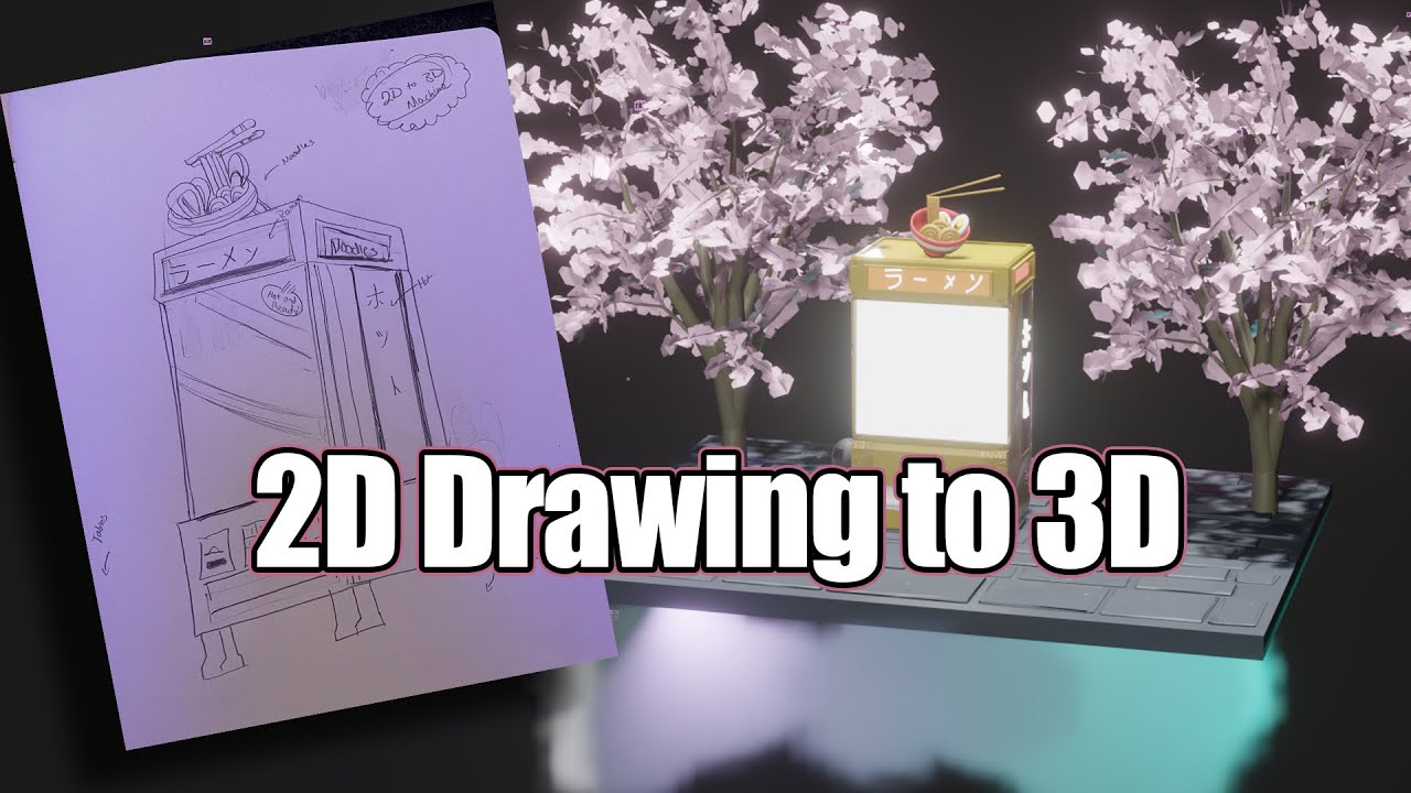 Blender Speed Modeling | 2D Drawing to 3D Model