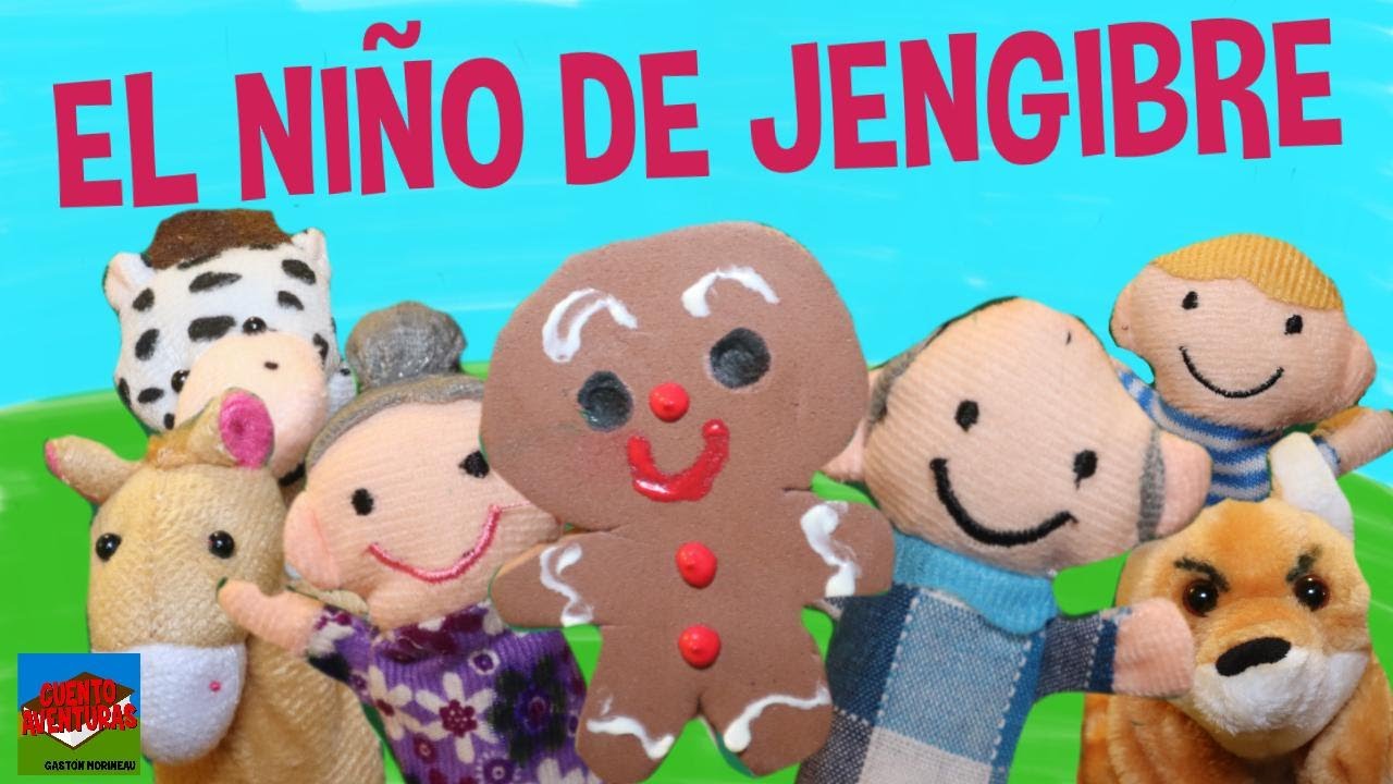 El cuento de EL NIÑO DE GALLETA DE JENGIBRE - TITERES de dedos para niños