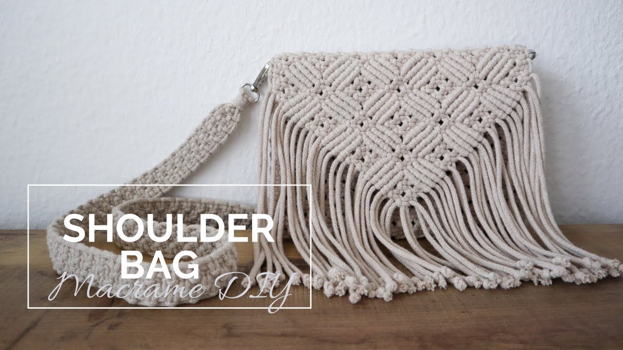 DIY Macrame Bag, Shoulder Macramé Bag, Macrame Purse Tutorial