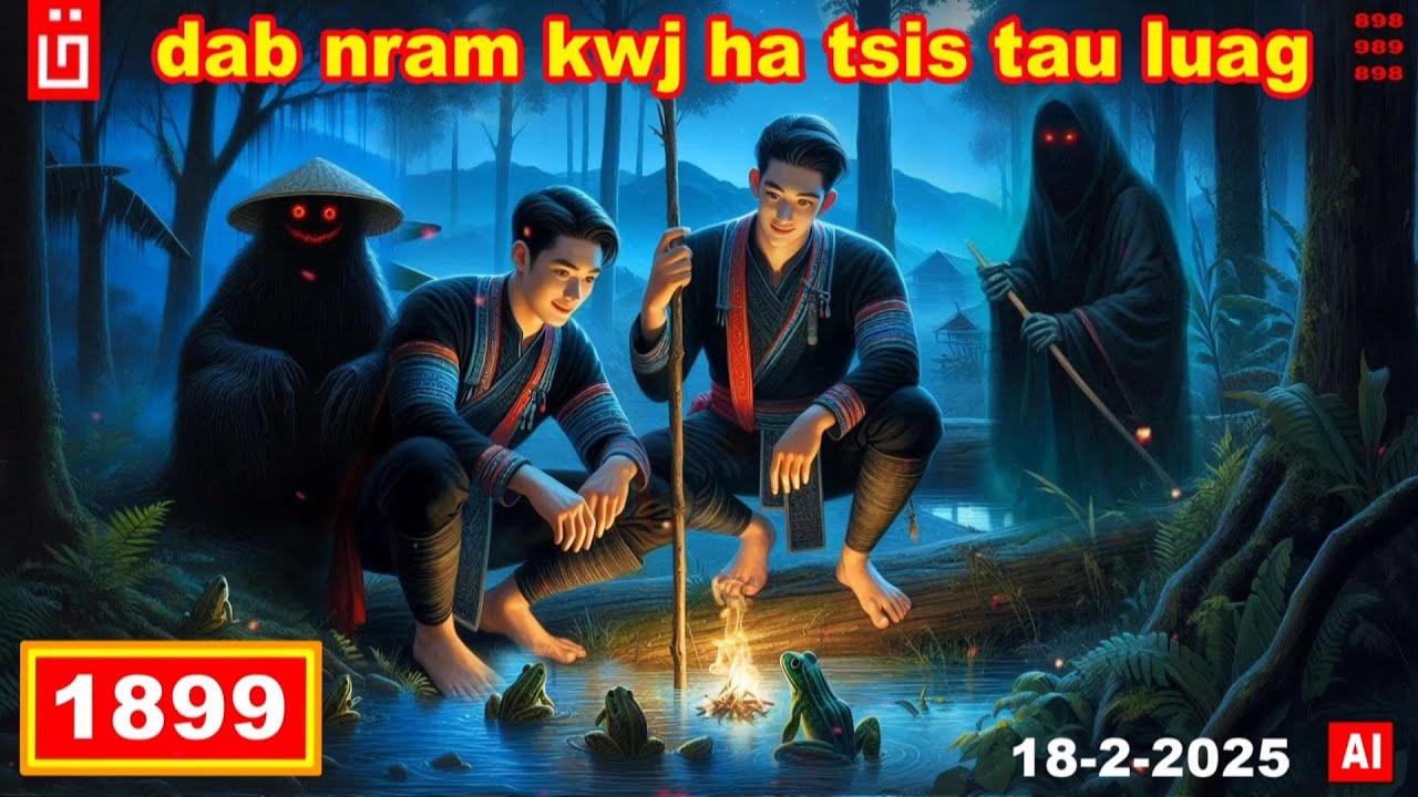 dab hais hmoob - 1899 - 18-2-2025 dab nram kwj ha tsis tau luag, ผีกลางคืน, Night Ghost.