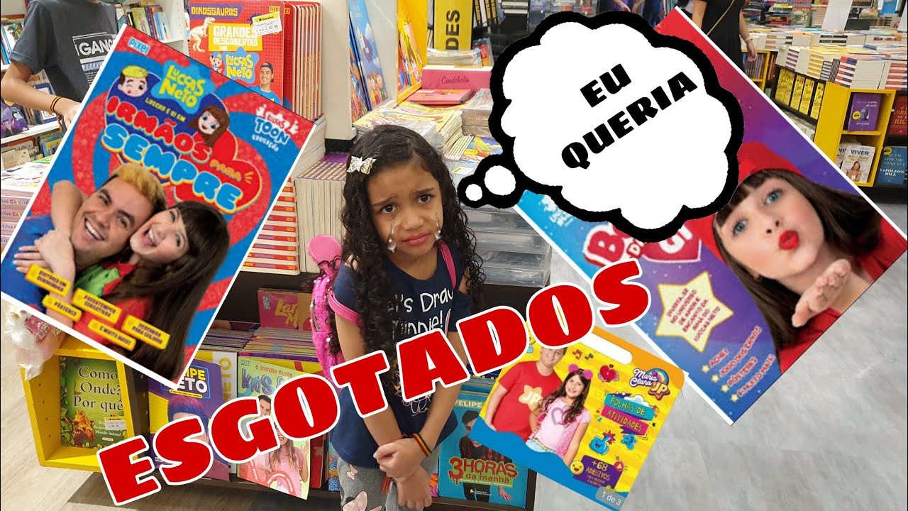 EM BUSCA DOS LIVRÕES DO LUCCAS NETO E GI MARIA CLARA E JP ESGOTADOS😭
