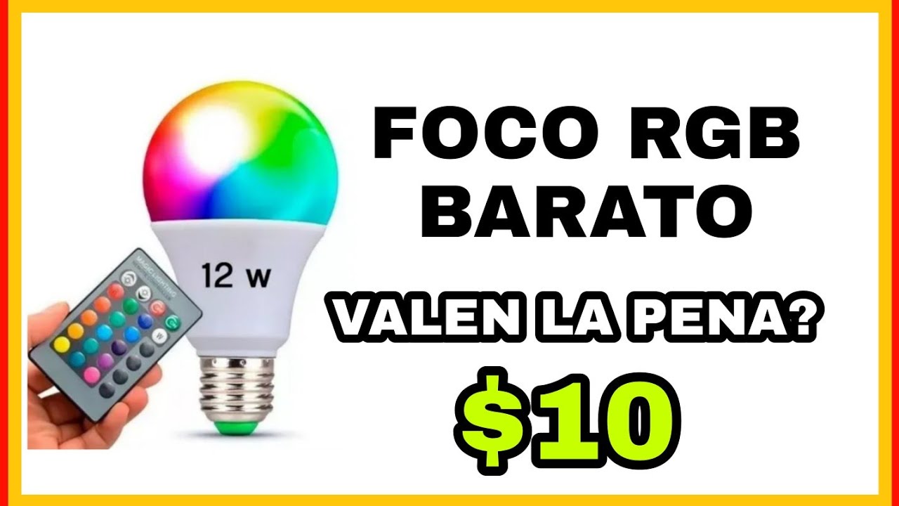 Lampara led rgb 12w control remoto 16 colores