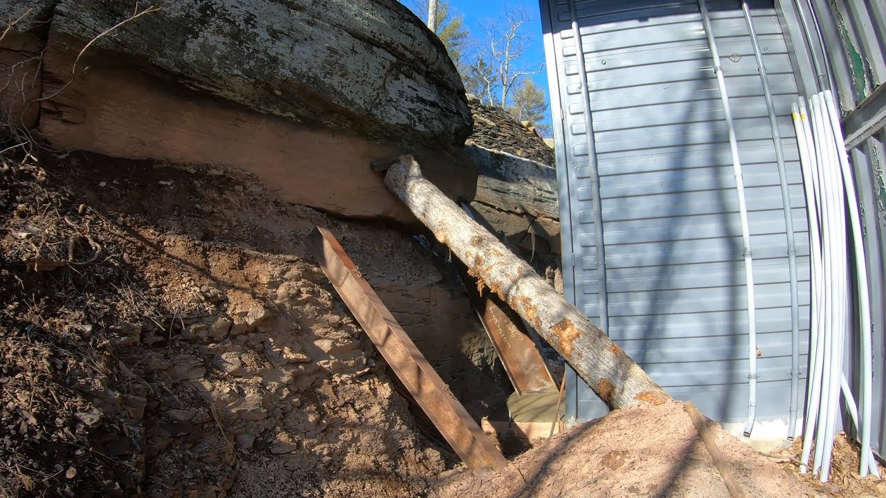 Bracing a rock