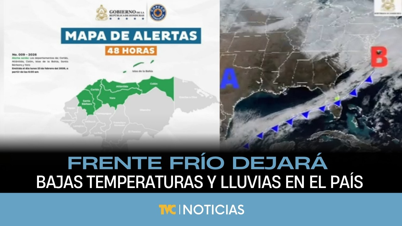 Frente frío dejará bajas temperaturas y lluvias en todo el territorio nacional