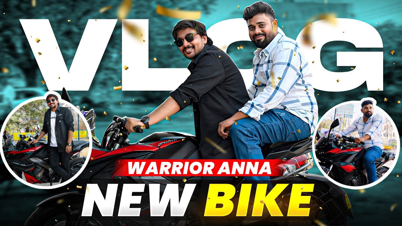 Warrior Anna New Bike 🔥 Pulsar RS200 Full Vlog | Telugu #madlionyt #warriorislive