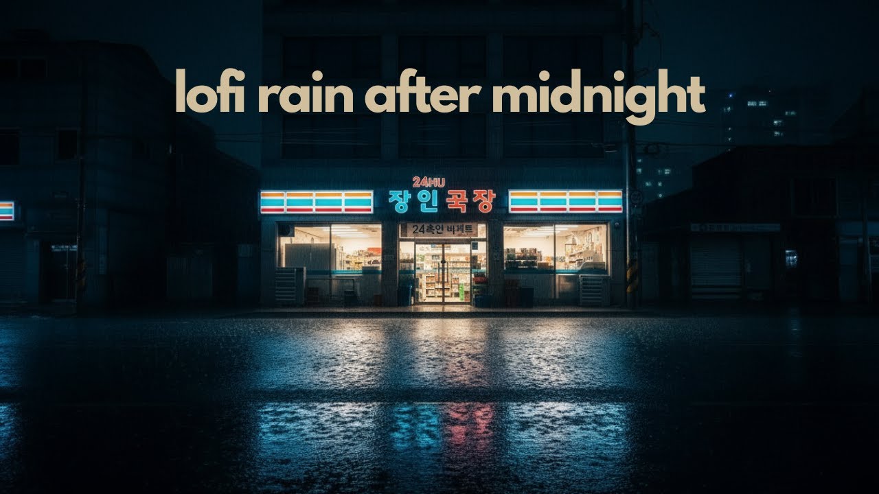Seoul Quiet After Midnight Rain 🌧️ Lofi to Breeze Tranquility for Sleep and Focus in the Rain