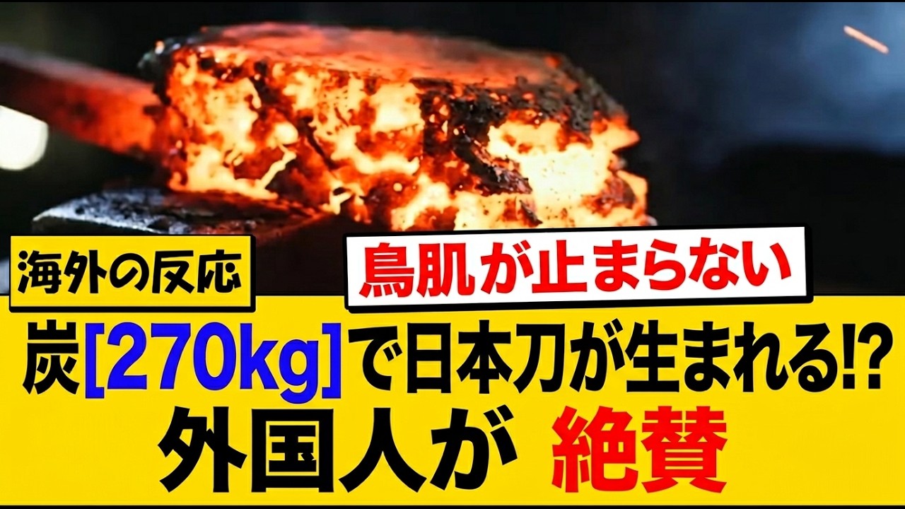 外国人が玉鋼から本格的な日本刀を製造→「この人日本人なの？」→日本人「波紋じゃなくて刃文な。マルテンサイト変態って知ってるか？」【海外の反応】