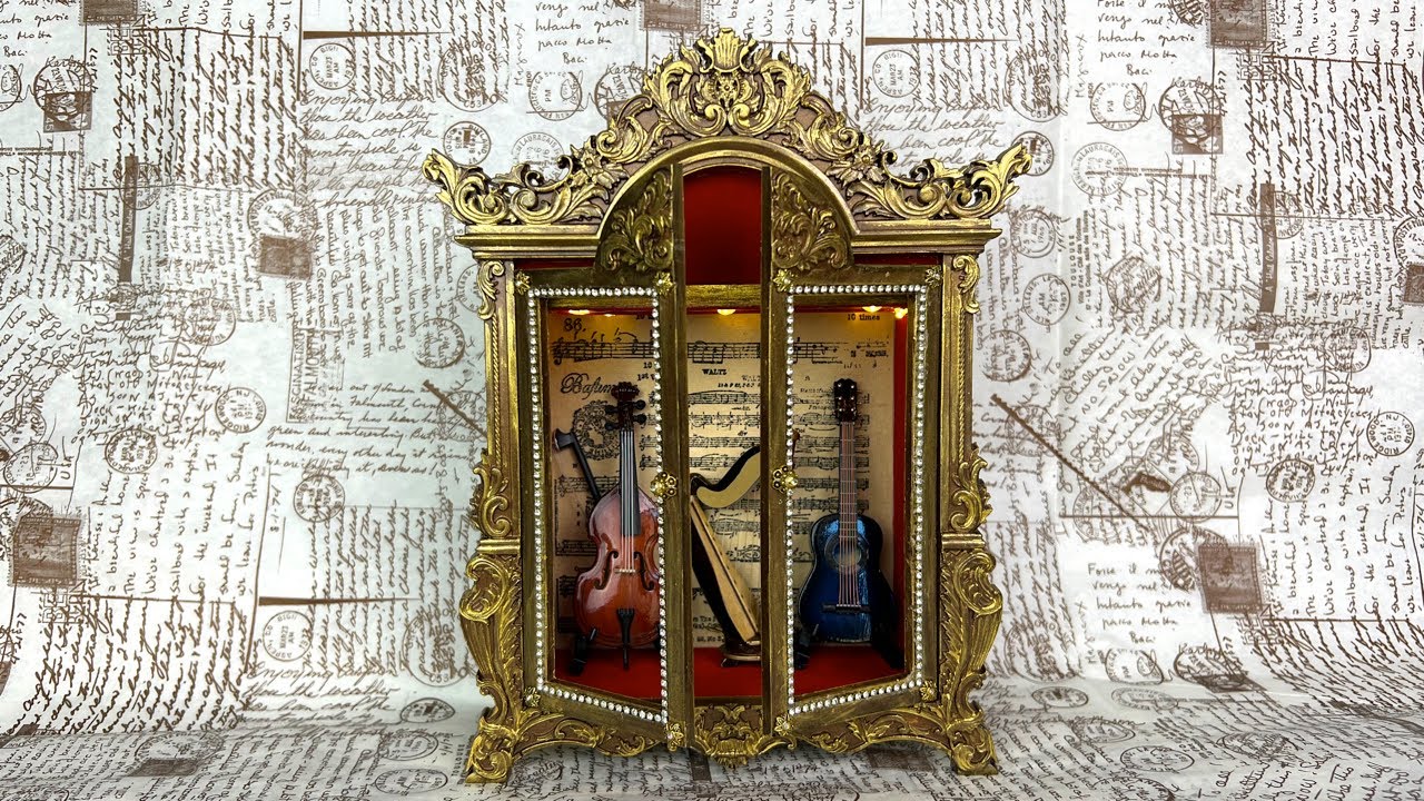 Instrument Cabinet For Double Bass, Blue Guitar and Harp!
