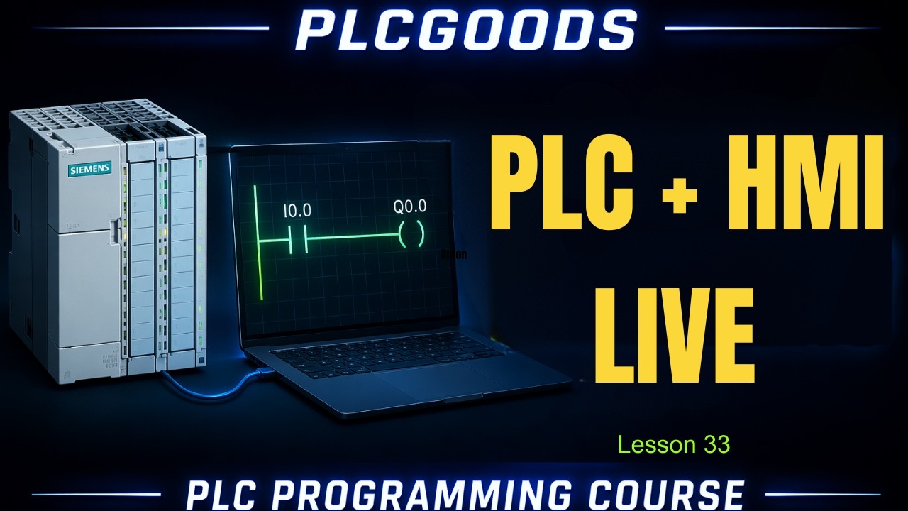 PLC & HMI Monitoring Project with Factory IO | Siemens S7-1200 Tutorial | Lesson 33