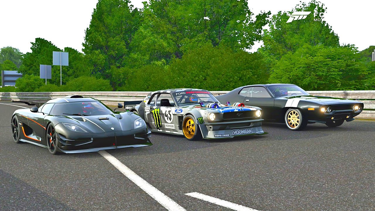 Hoonicorn vs Plymouth GTX F&F Edition vs Koenigsegg One:1 | Forza Motorsport 7 Drag Race