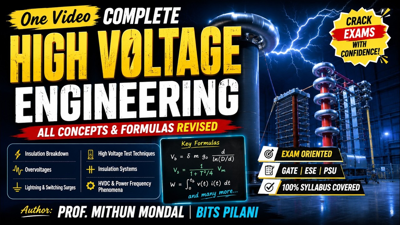 High Voltage Engineering &ndash; Complete Course in One Video | Breakdown, Insulation, Testing & More