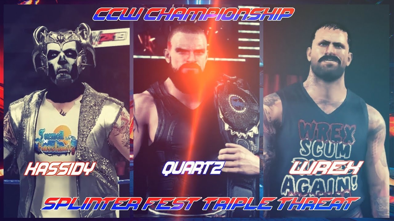 WWE 2K: OCW Road 2 Glory - MAIN EVENT 'Splinter Fest' Wrex vs Kassidy vs Quartz(w/commentary)