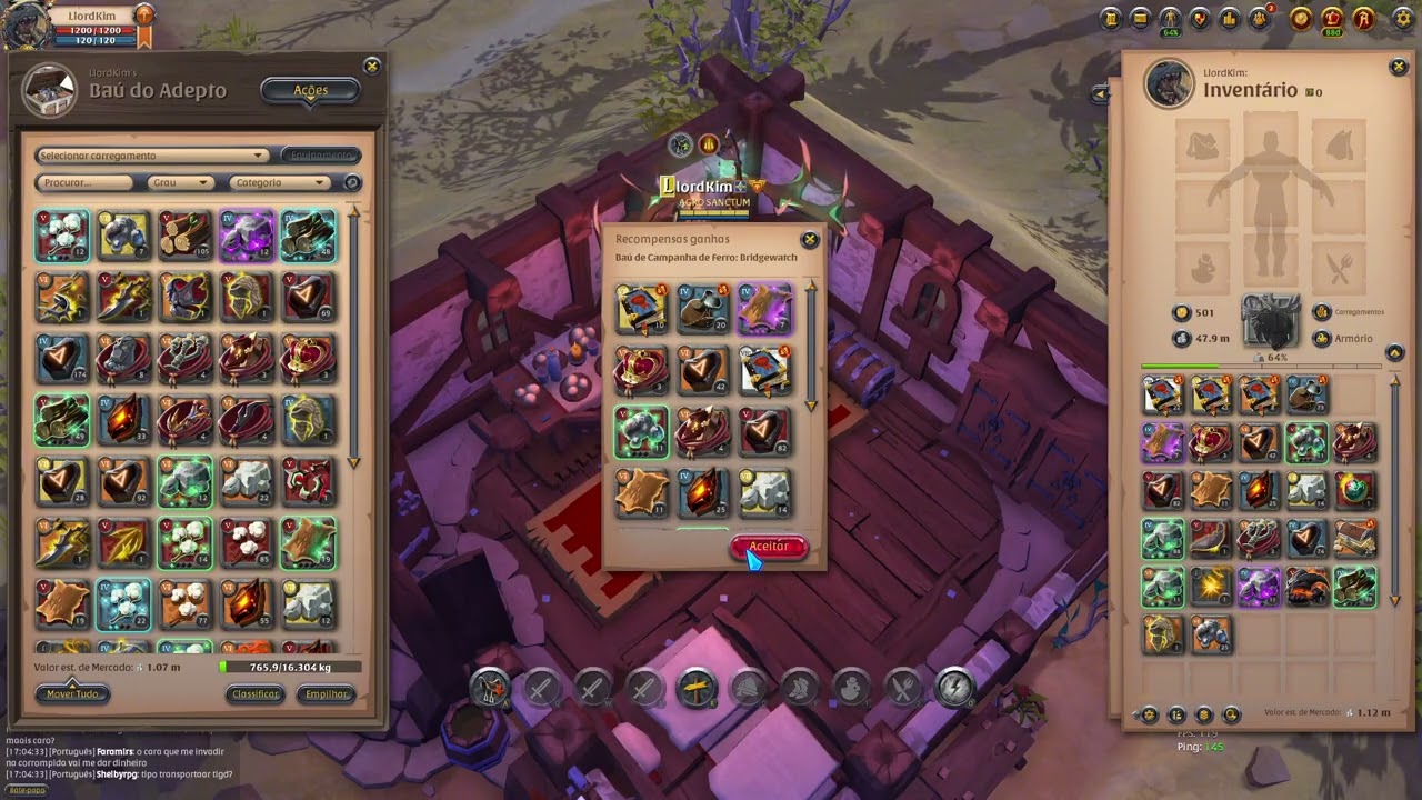 Abrindo meio milhão de pontos de facção em baús no ALBION ONLINE