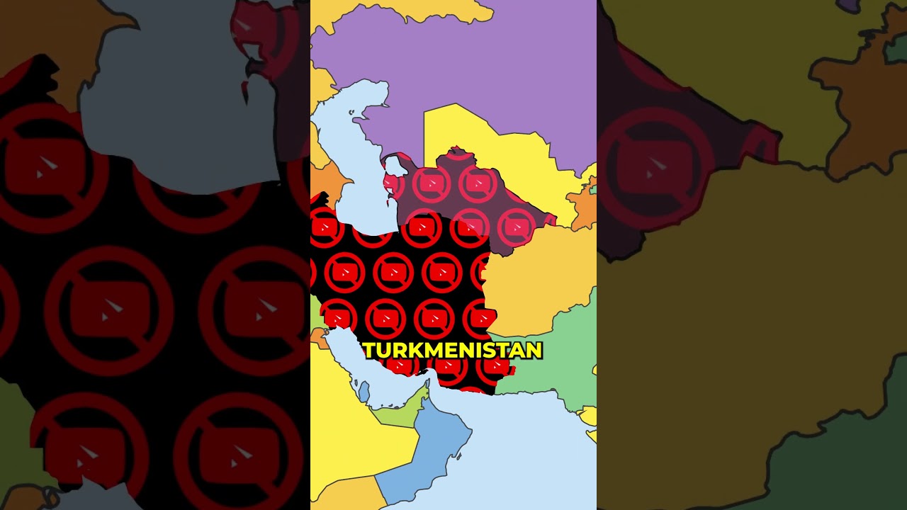 The Only 5 Countries That BANNED Youtube! #geography #maps #youtube