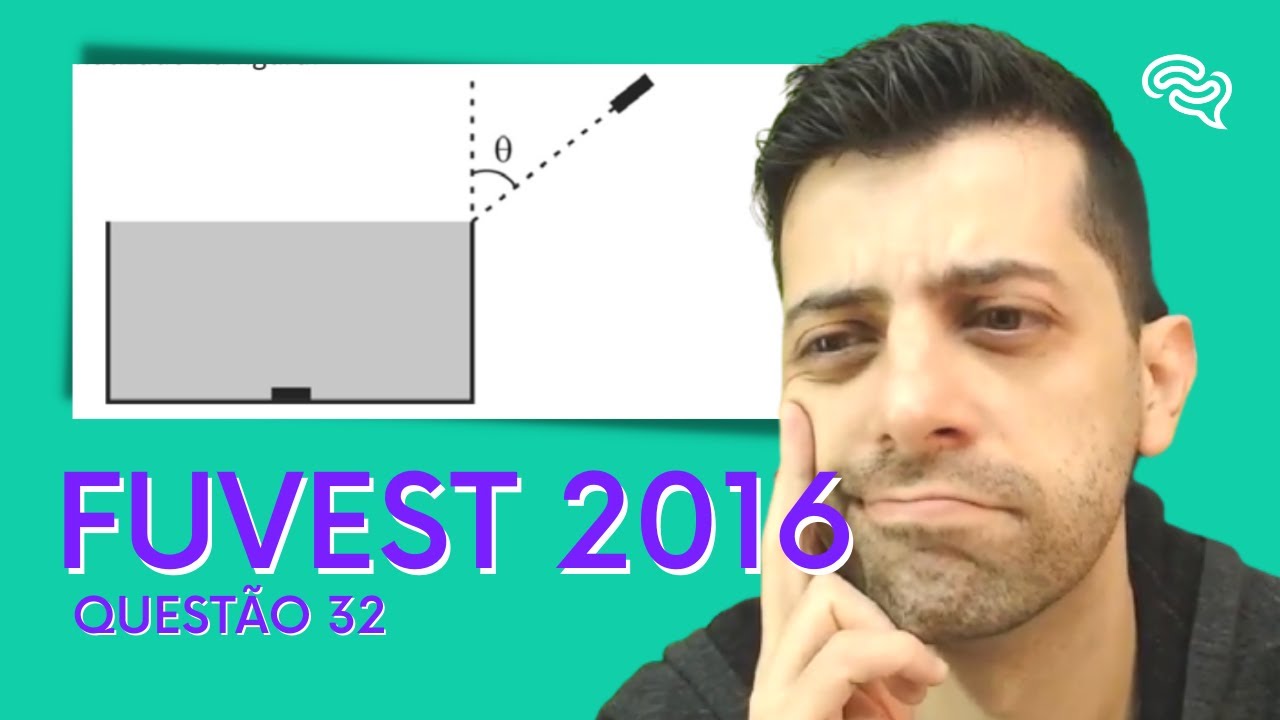 FUVEST 2016 - Q32 - Uma moeda está no centro do fundo de uma caixa d’água cilíndrica de 0,87 m de