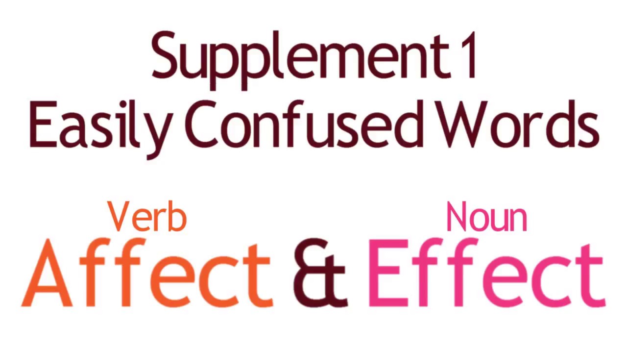 Gettable Grammar 1   Affect and Effect