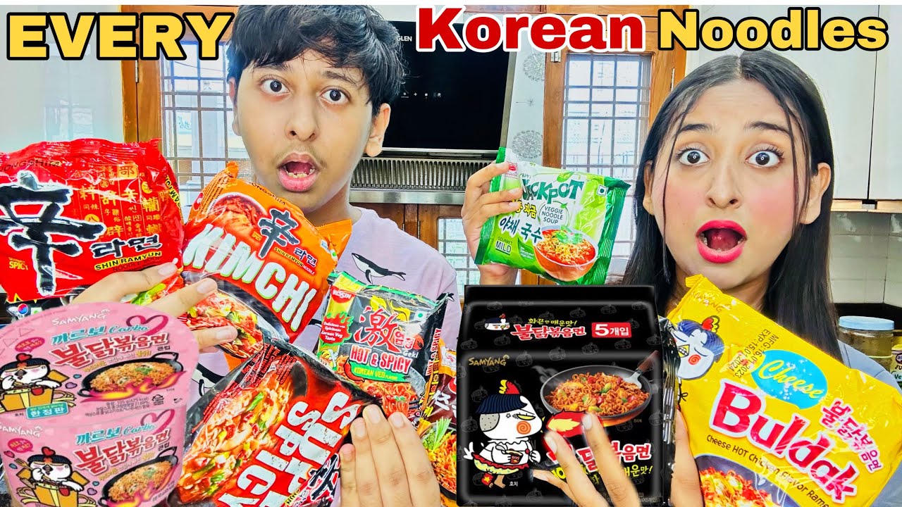 Eating Every Korean Noodles #koreanfood #koreannoodles