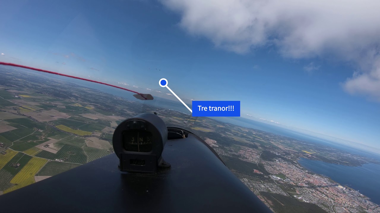 Lidköping Segelflyg, magi i luften (Start - Tranor - Landning ESGL)