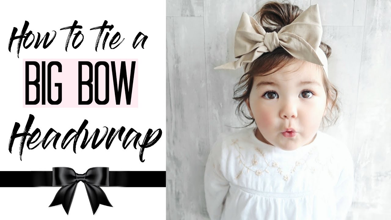 HOW TO TIE A BABY HEADWRAP | BIG BOW TUTORIAL | GIRL HAIRSTYLES | MAMA REID