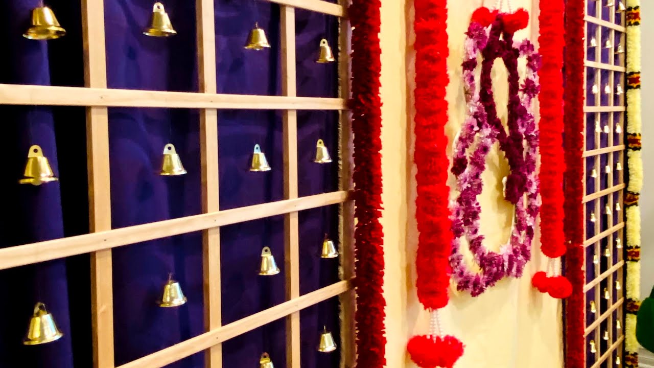 DIY Traditional Backdrop | HouseWarming decor | Diwali decor | Pooja decor | grahapravesam decor