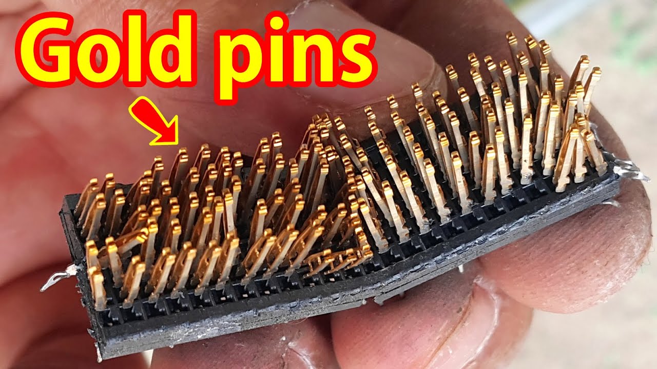 Gold plated connector pins 