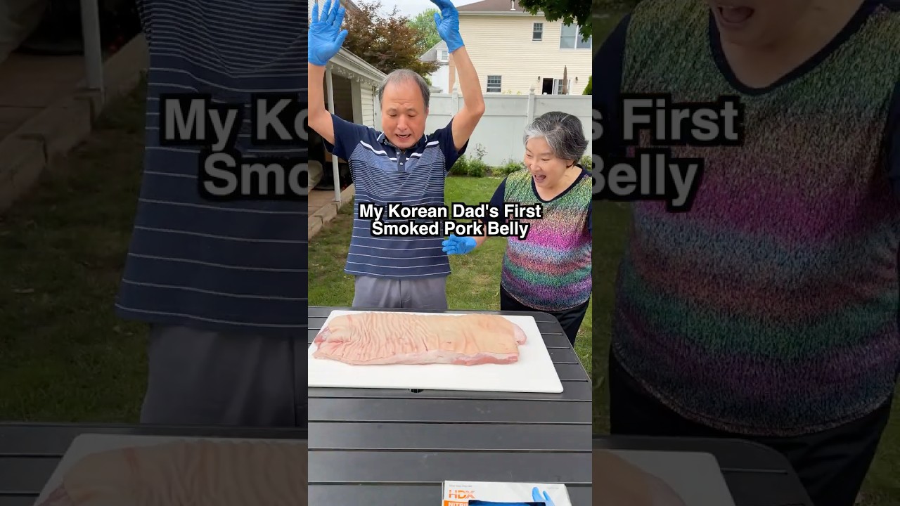 My Korean Dad's First Smoked Pork Belly