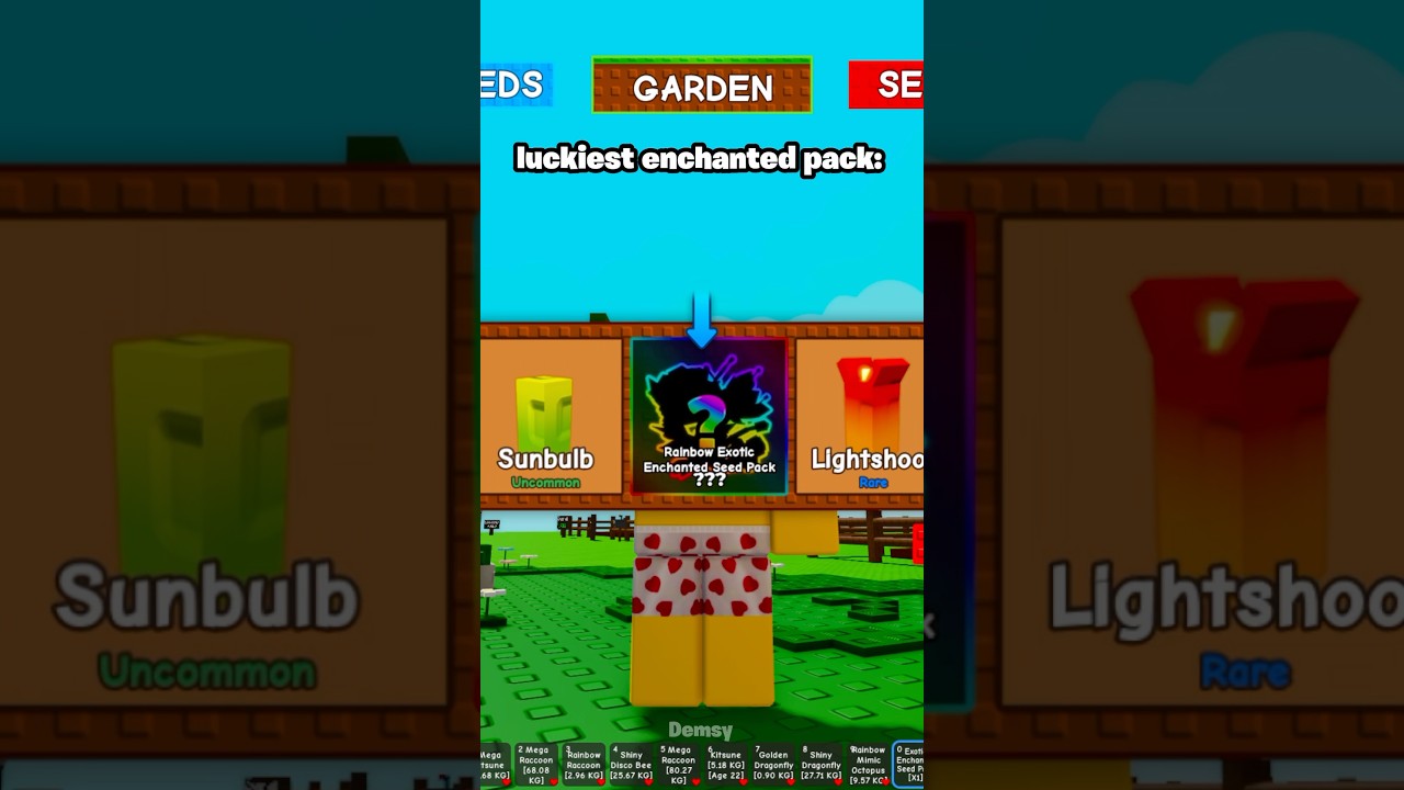 The luckiest enchanted seed pack in Grow A Garden 🍀
