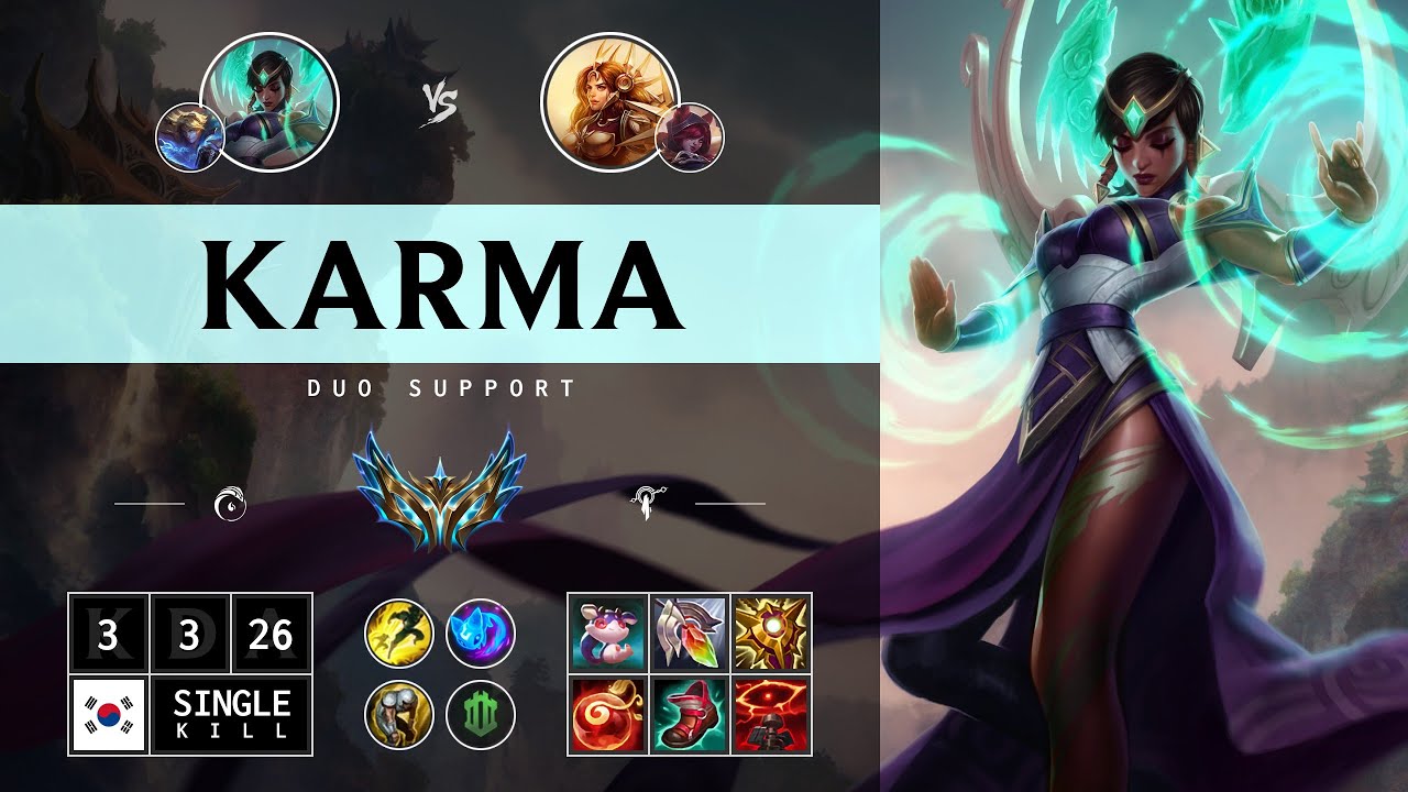Karma Support vs Leona - KR Challenger Patch 14.13