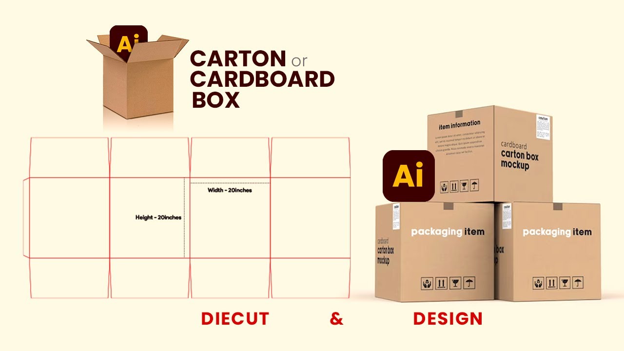 Carton or Cardboard Box Dieline/Diecut and Design | Packaging Design
