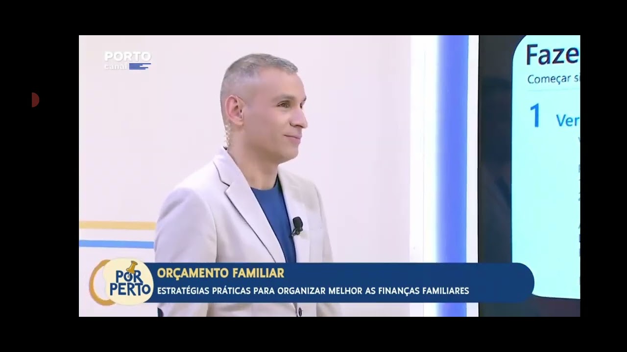 2026.01.27 Hoje no Por Perto do Porto Canal para falar sobre como fazer um orçamento pessoal