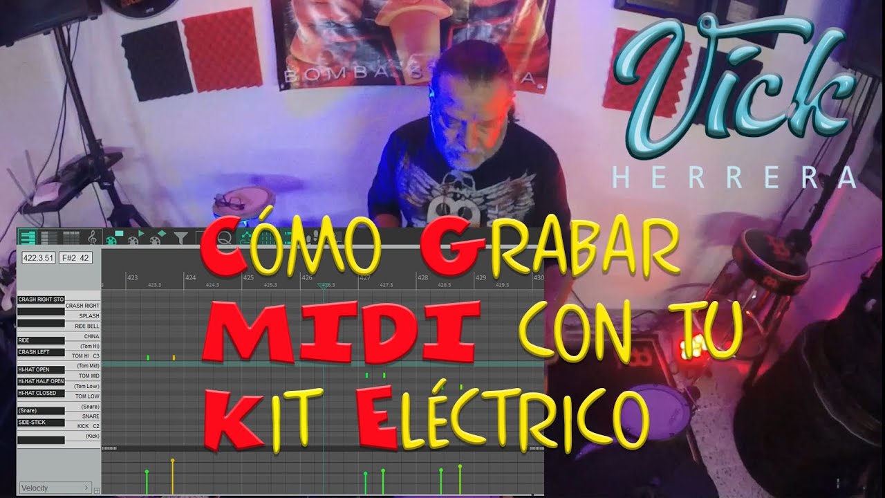 COMO GRABAR MIDI Y LINEA CON TU BATERÍA ELECTRICA - Vick Herrera