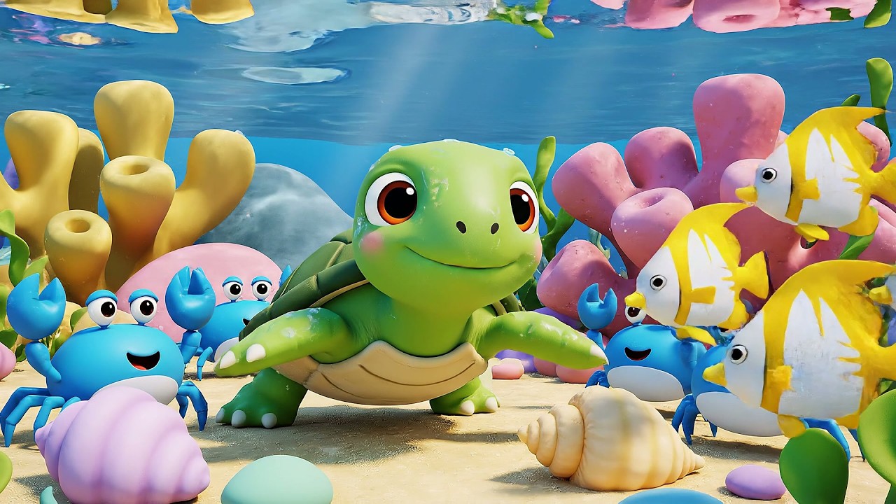 Baby Turtle Says Snap Snap Snip | Fun Animal Songs & Nursery Rhymes