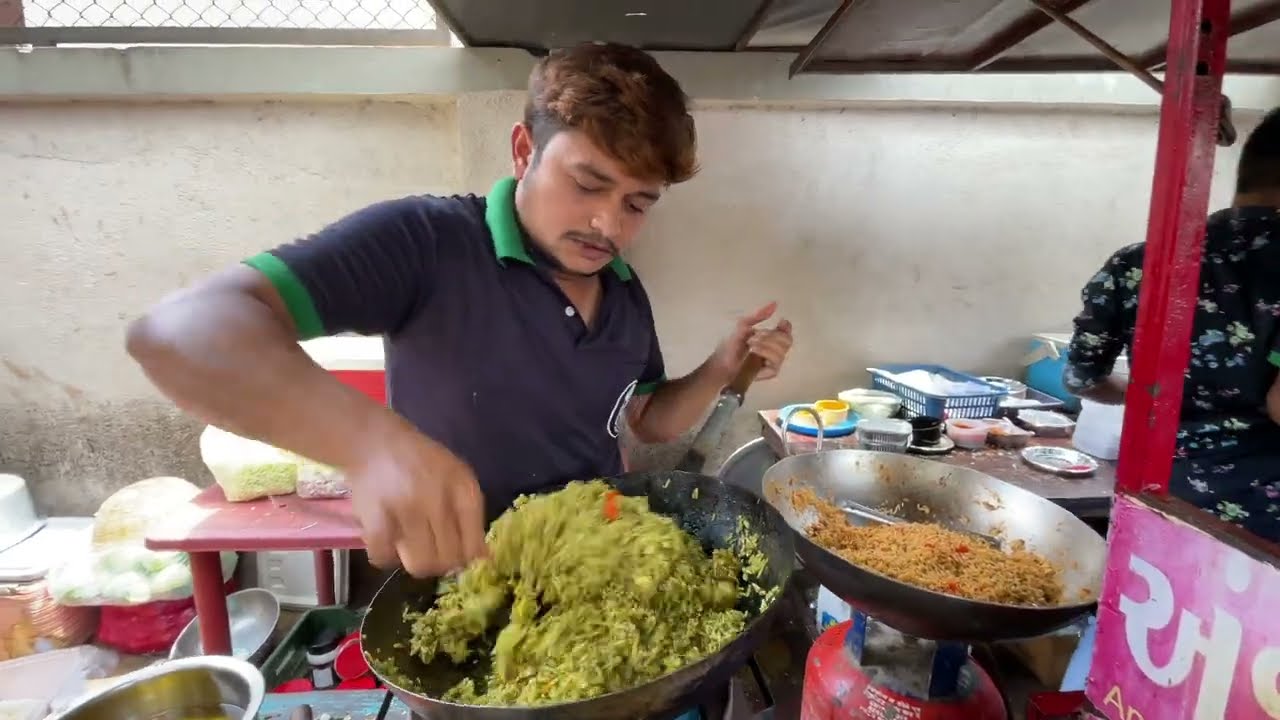 Anand's Famous Green Pulav | Indian Street Food